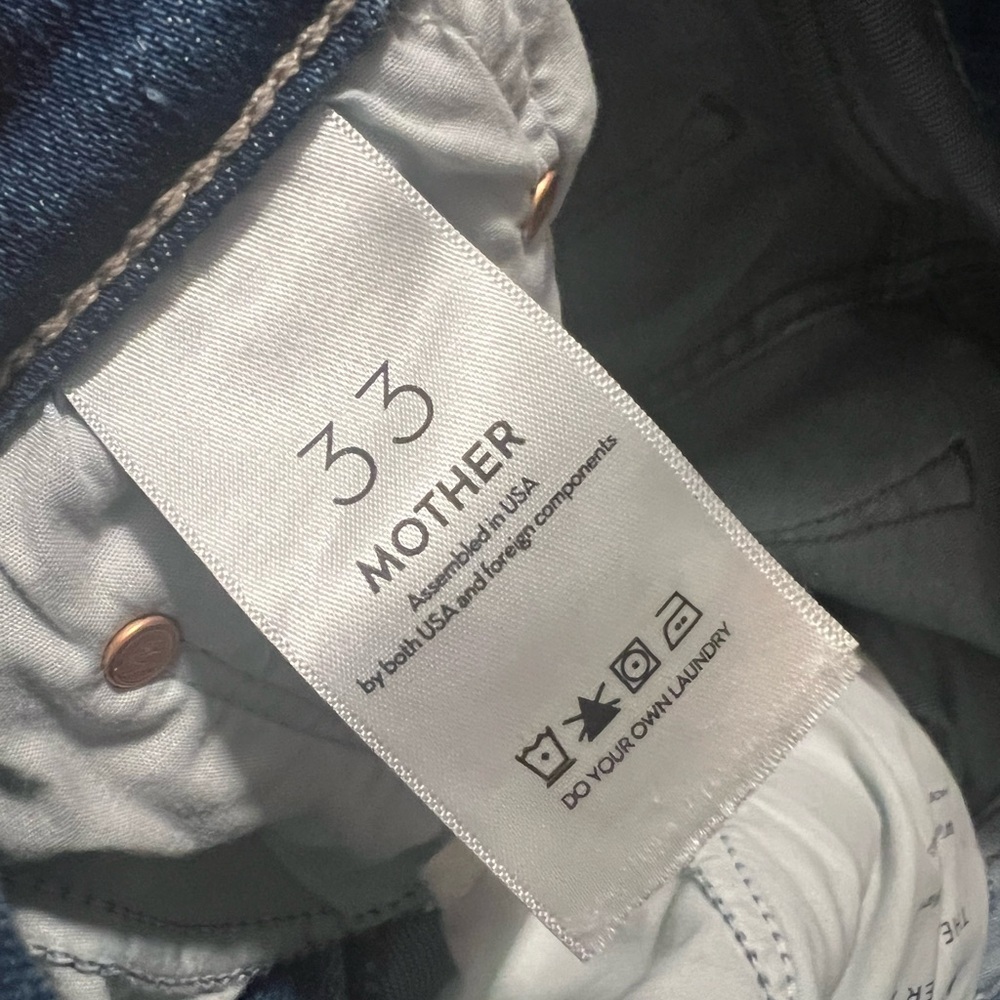 MOTHER The Tripper Ankle Work Hard Play Hard Light Blue Jeans Size 33 - Picture 2 of 12